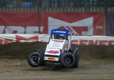 Kyle Larson at the Lucas Oil Chili Bowl Nationals 2020 at the Tulsa Expo Raceway in Tulsa, OK